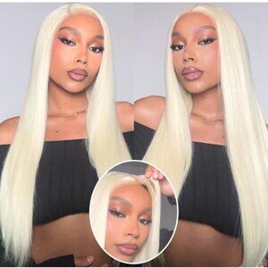 26" Platinum Blonde Pre-Plucked Pre-Cut 6x5 Lace Ready to Wear Wig Glueless